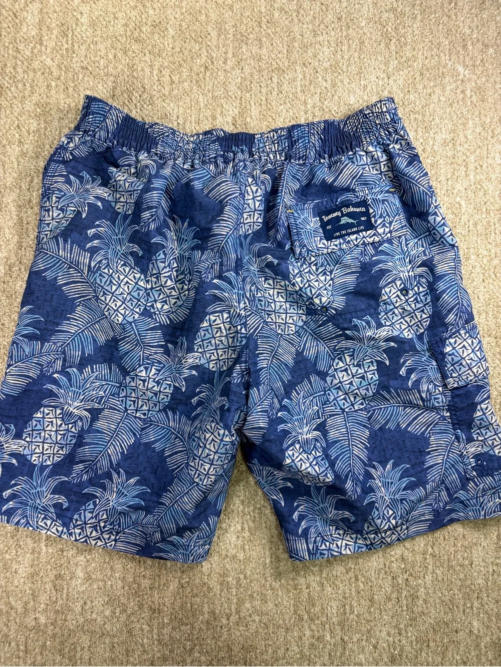 Tommy Bahama Navy Blue Pineapple Board Shorts